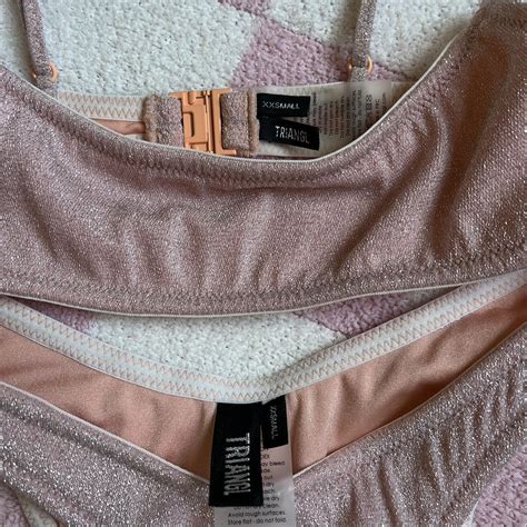 Triangl Mica Blush Bikini Pink Sparkly Triangl Depop