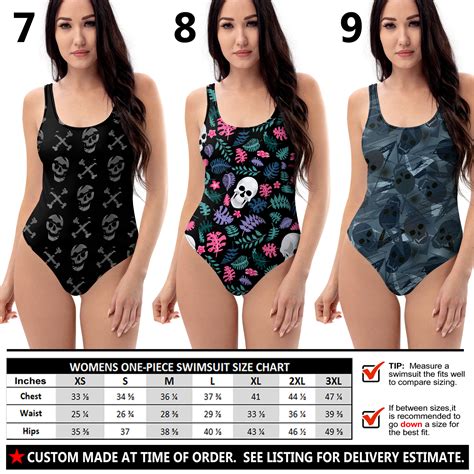 Women's Gothic Skulls Swimsuit 1 One Piece Tank Swimsuit Bathing Suit