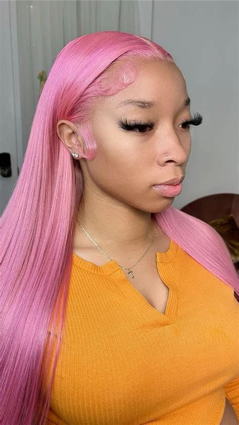 💕pink Frontal Wig💕 Bubble 🫧 Gum🍬pink 💕 Pink Hair Hair Styles Pastel