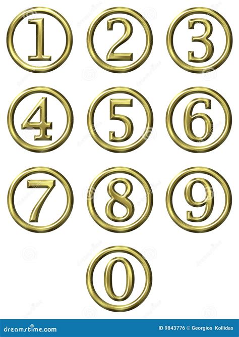 3d Golden Framed Numbers Stock Illustration Illustration Of Graphic