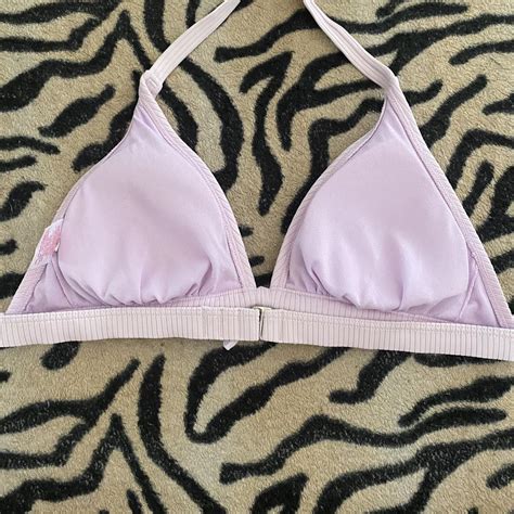 Bow Triangle Bikini Top Size L Vintage Y2k Bow Depop