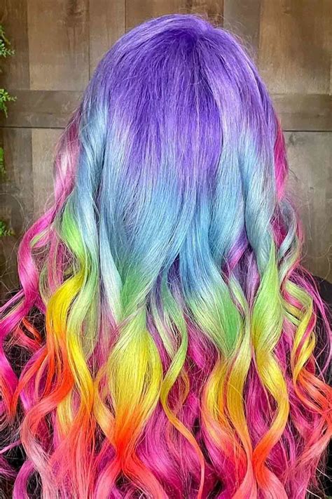 Rainbow Hair Color Ideas To Achieve A Bright Look Rainbow Hair Color