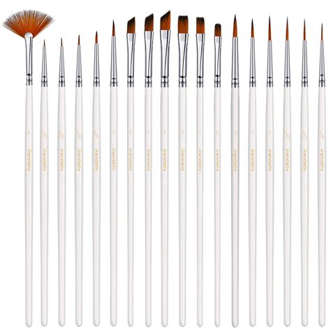 Buy Detail Paint Brush Set - 18 Small Enamel Miniature Brushes for Fine ...