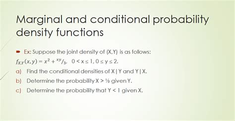 Solved Marginal And Conditional Probability Density Chegg