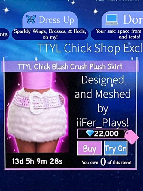 SELLING TTYL CRUSH PLUSH SKIRT ROYALE HIGH, Video Gaming, Gaming ...