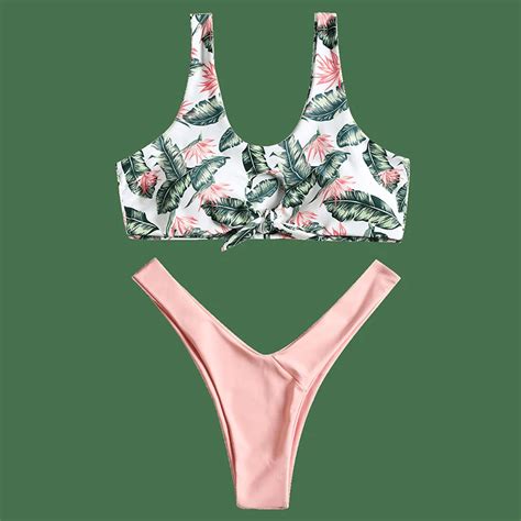 Deja impresión Mayo mujeres traje De baño Bikini 2018 Push up baño arco traje De baño Maillot De