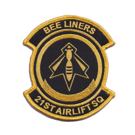 St Airlift Squadron Yellow Black Velcro Usafpatches