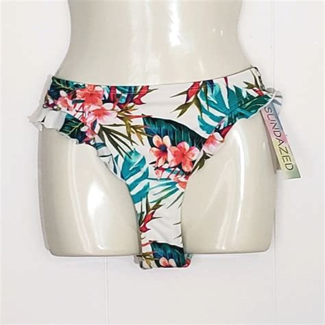 Sundazed Swim Nwt Sundazed Bmruffled Trim Bikini Bottom Poshmark