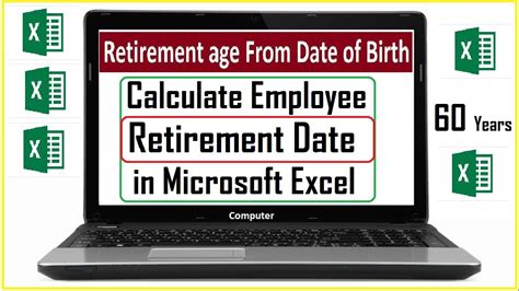 How To Calculate Retirement Date In Excel Youtube