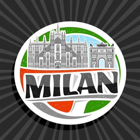 Vector logo for Milan stock illustration. Illustration of gothic ...