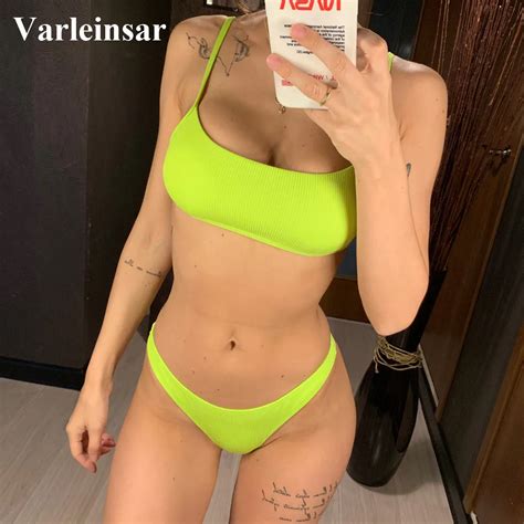 Aliexpress Buy Sexy Neon Yellow Thong Bikini Hot Sex Picture