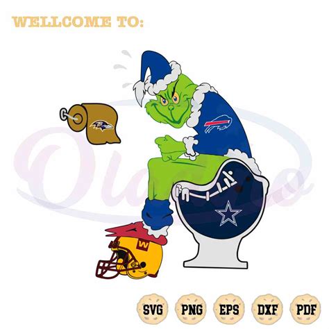 Buffalo Bills NFL Grinch SVG Football Match Graphic Design File