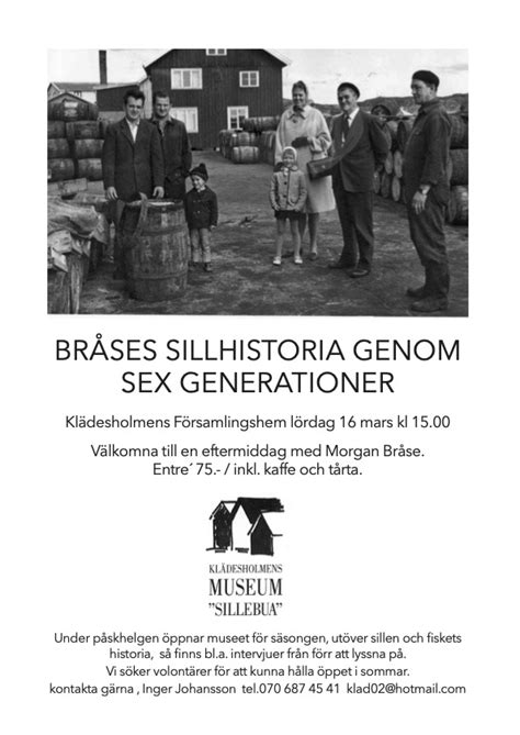 Morgan Bråse Bråses sillhistoria genom sex generationer Klädesholmens Samhällsförening