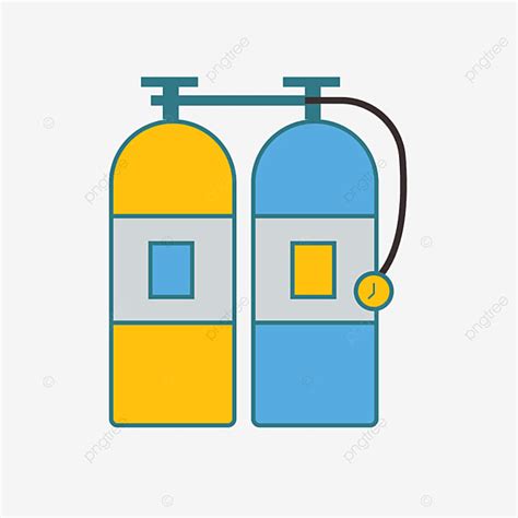 Oxygen Cylinder Clipart Vector Double Oxygen Cylinder Icon Png Oxygen