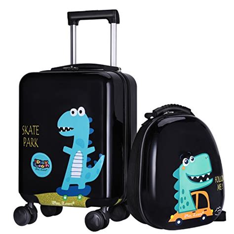 iPlay, iLearn Kids Carry On Luggage Set w/Wheels Hard Shell Spinner Suitcase for Boy ...