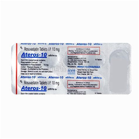 Ateros 10mg Tablet 10'S : Price, Uses, Side Effects | Netmeds