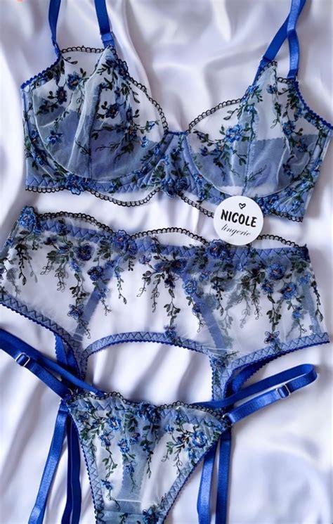 Embroidered Floral Sheer Mesh Lingerie Set Artofit