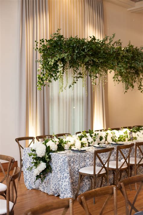 Ivy Room Wedding With Hanging Flowers