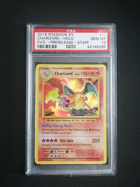 Psa Charizard Staff Evolutions Pokemon Prerelease Gem Mint Ebay