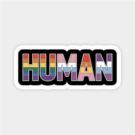 HUMAN LGBT Flag Gay Pride Month Transgender Human Lgbt Flag Gay Pride Month Transge Magnet