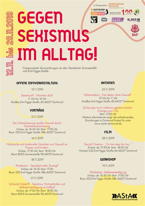 Sexismus im Alltag Plakat mit Änderung AStA FH Dortmund