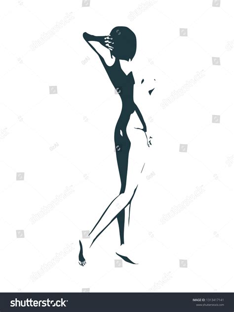 Beautiful Sexy Lady Pretty Naked Woman Stock Illustration Shutterstock