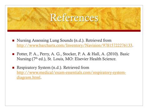 PPT Nursing 2220 The Respiratory System Nursing Assessment