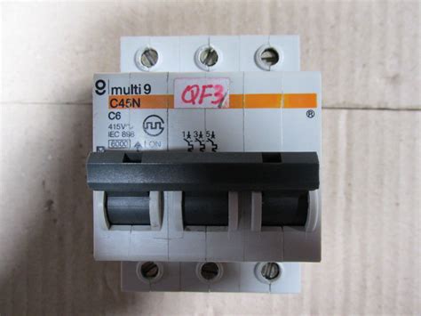Merlin Gerin Multi 9 C45N C6 Circuit Breaker 3-Pole 6 Amps VGC! Free ...