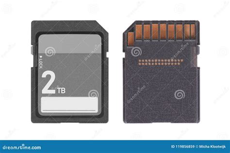 Memory Card Isolated On White Background 2 Terabyte Stock Image