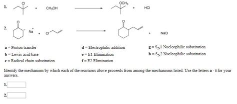 Solved Ci Och Ch Oh Na C Nacl A Proton Transfer B Chegg