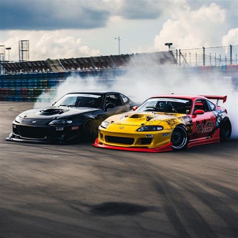 Premium Photo | Toyota supra racing and drifting