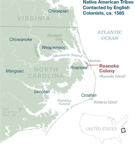 Map of Native American Tribes in North Carolina