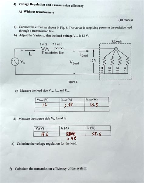 Solved Voltage Regulation And Transmission Efficiency A Without