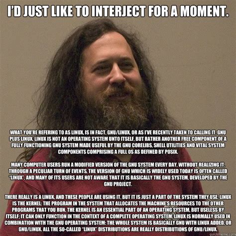 Pedantic Stallman memes | quickmeme