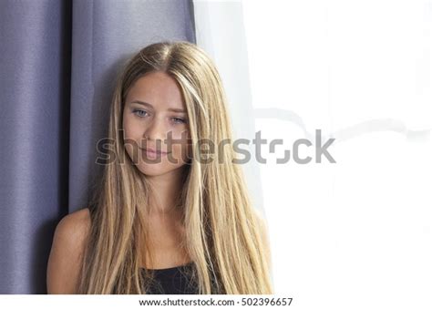 Portrait Beautiful Blonde Girl European Model Stock Photo Shutterstock