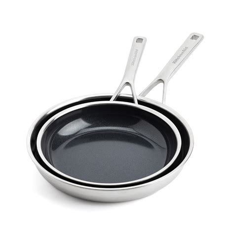 KitchenAid Patelnie 3 warstwowe stalowe z powłoką 24 cm 28 cm Inna