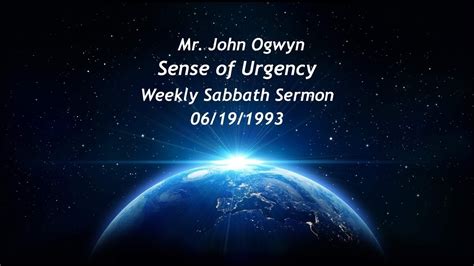 John Ogwyn Sense Of Urgency Youtube