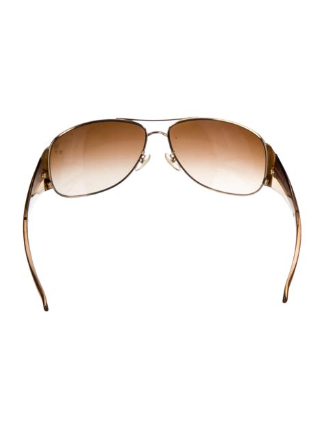 Prada Aviator Gradient Sunglasses Gold Sunglasses Accessories