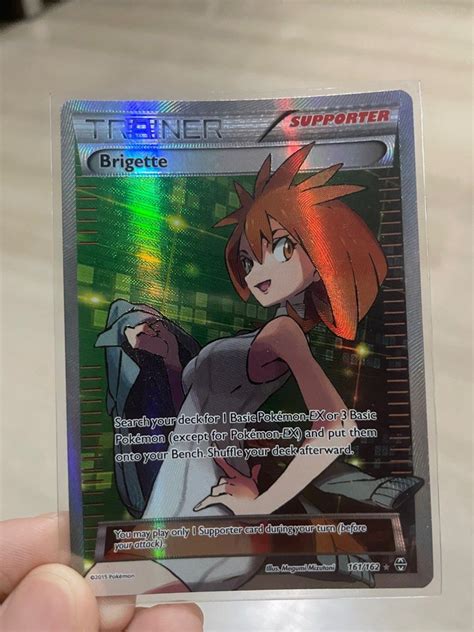 Pokemon Breakthrough Brigette Holo Full Art Trainee Card Hobbies