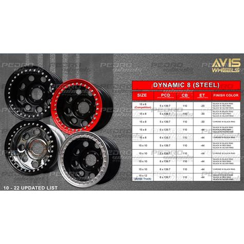 Dynamic 8 Avis Beadlock Offroad Steel Rims 5x139 6x139 7 15x6 15x8