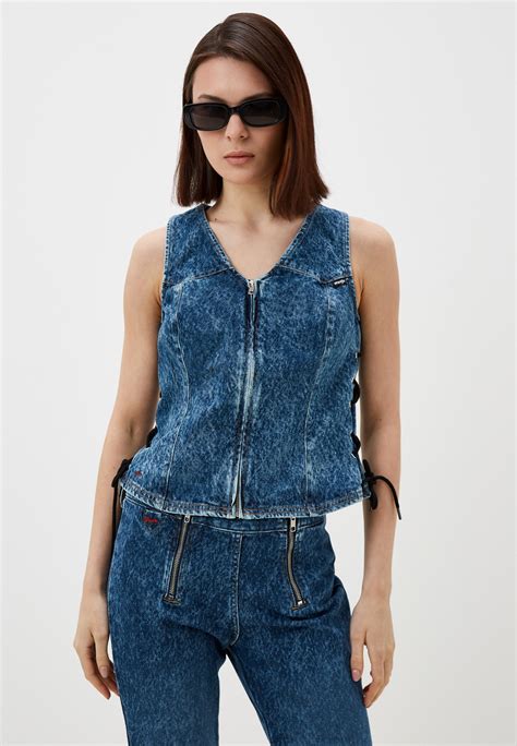 Жилет джинсовый Wrangler, цвет: синий, RTLADJ202801 — купить в интернет ...