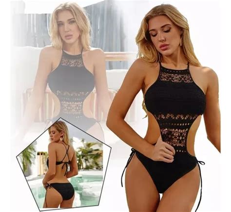 Bikini De Cintura Alta De Malla Sexy De Una Pieza Para Mujer Mercadolibre