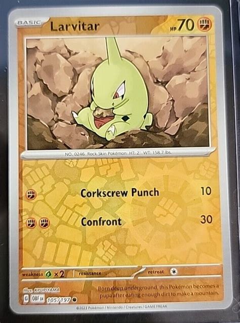 Larvitar Reverse Holo Sv Obsidian Flames Obf En Pokemon Tcg Ebay