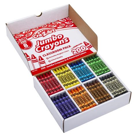 Cra Z Art Jumbo Crayon 8 Color 200 Count