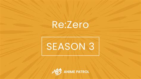 Re Zero Season Release Date Trailer Story And News Anime Patrol