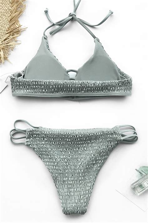 Natural Beauty Solid Bikini Set