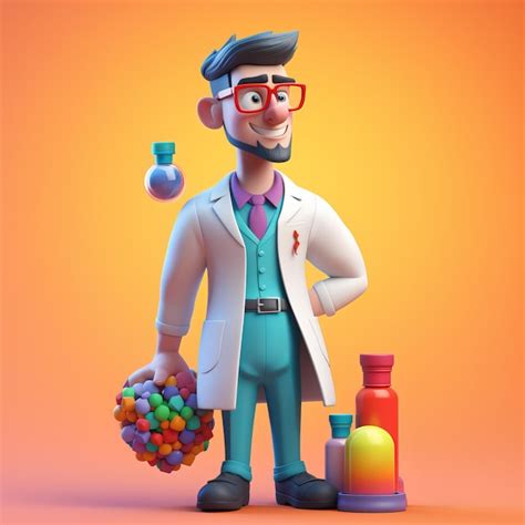 Premium AI Image | A Male Pharmacist Cartoon Character