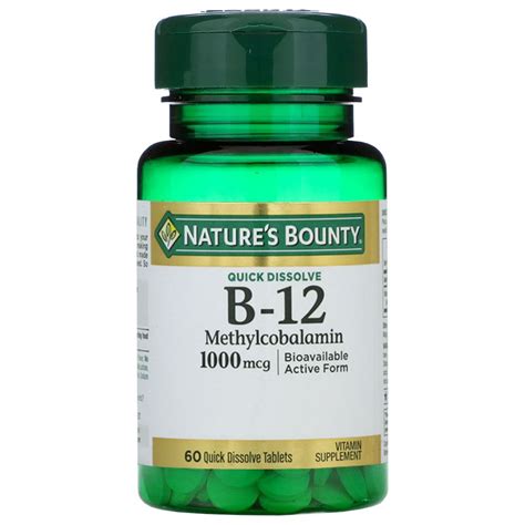 Nature S Bounty Vitamina B12 1000mcg X 60 Tabletas Farmacia Leloir