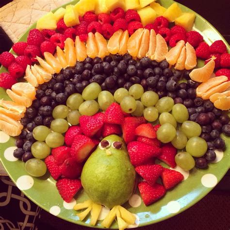Our Fruit Turkey We Made This Year Along With Cream Cheese Marshmallow