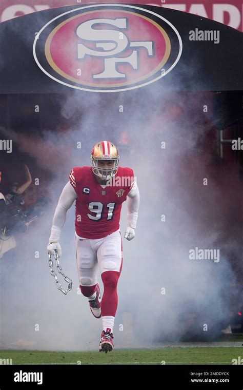 San Francisco 49ers Defensive End Arik Armstead 91 Before An NFL